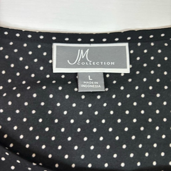 NWT JM Collection Black Top with Fun Sleeves - Picture 6 of 9